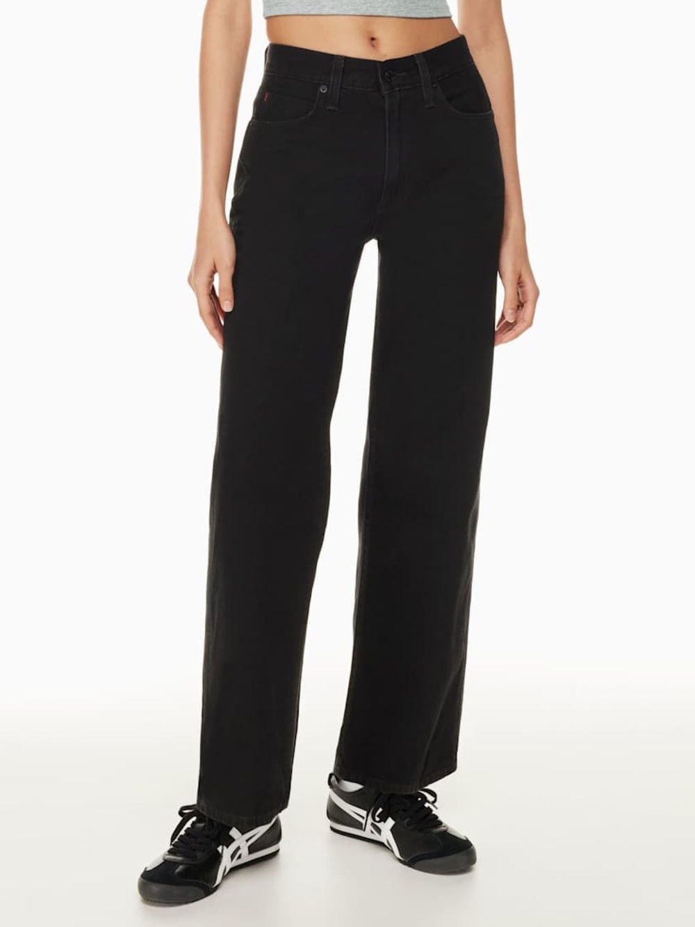 Aritzia Women's High-Rise Wide-Leg Jeans — Black